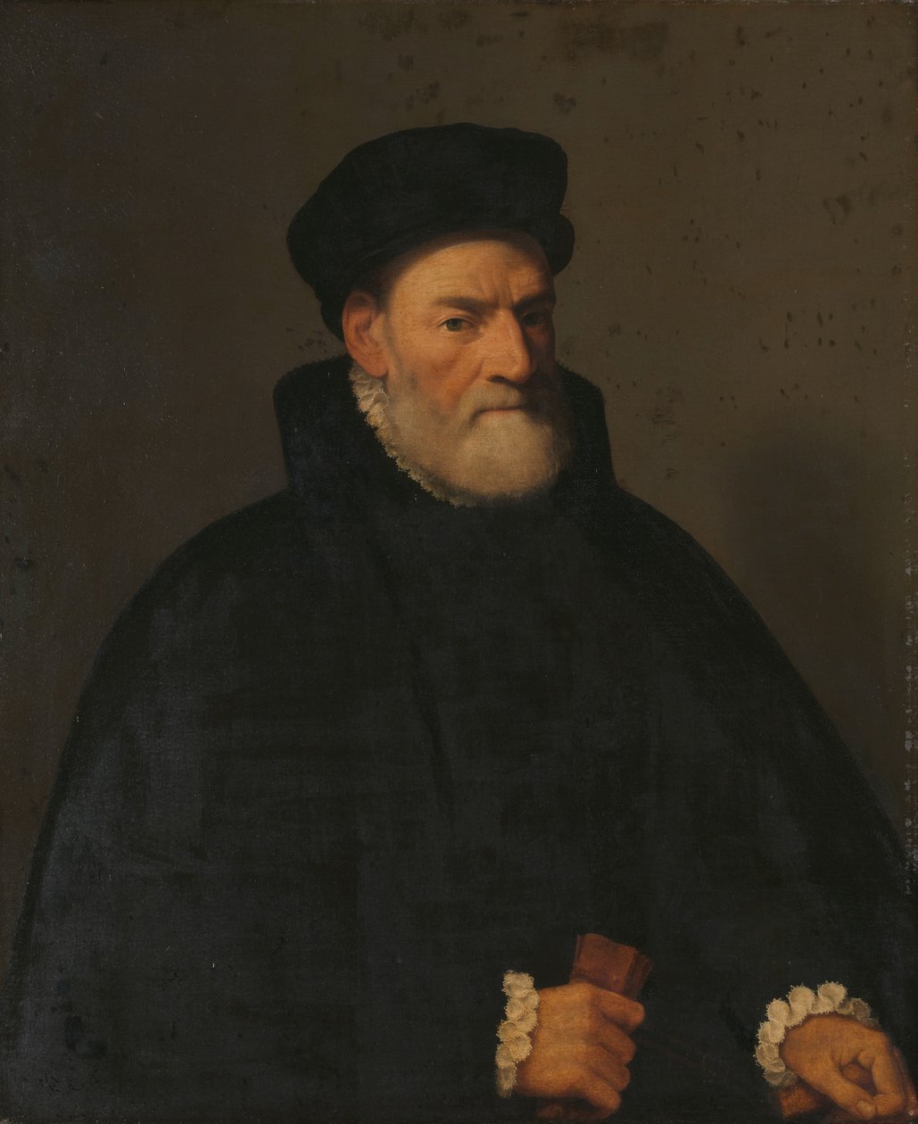 Retrato de um homem velho, provavelmente Vercellino Olivazzi, senador de Bergamo de Giambattista Moroni (attributed to)