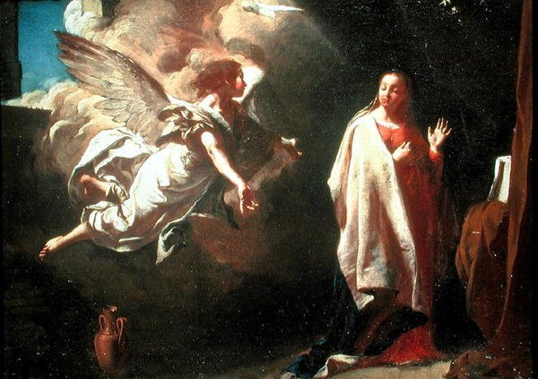 A Anunciação (óleo sobre tela) de Giambattista Piazzetta