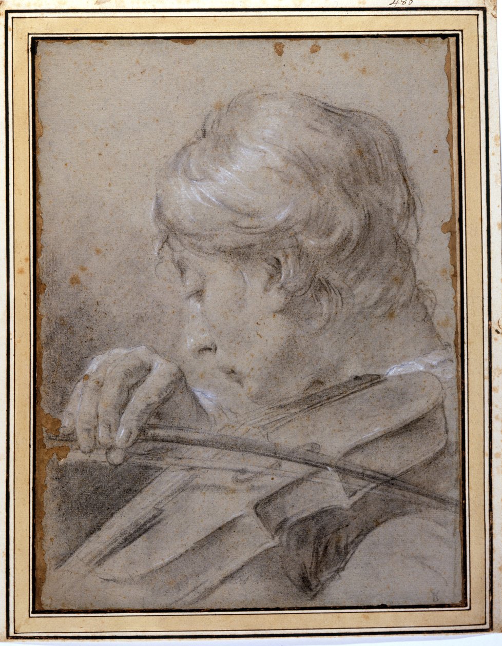 O violinista. G. P. Piazzetta (1683 - 1754). Milão, Brera. de Giambattista Piazzetta