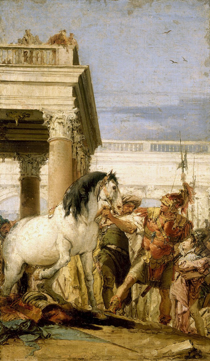 Alexandre domestica Bucephalus de Giambattista Tiepolo