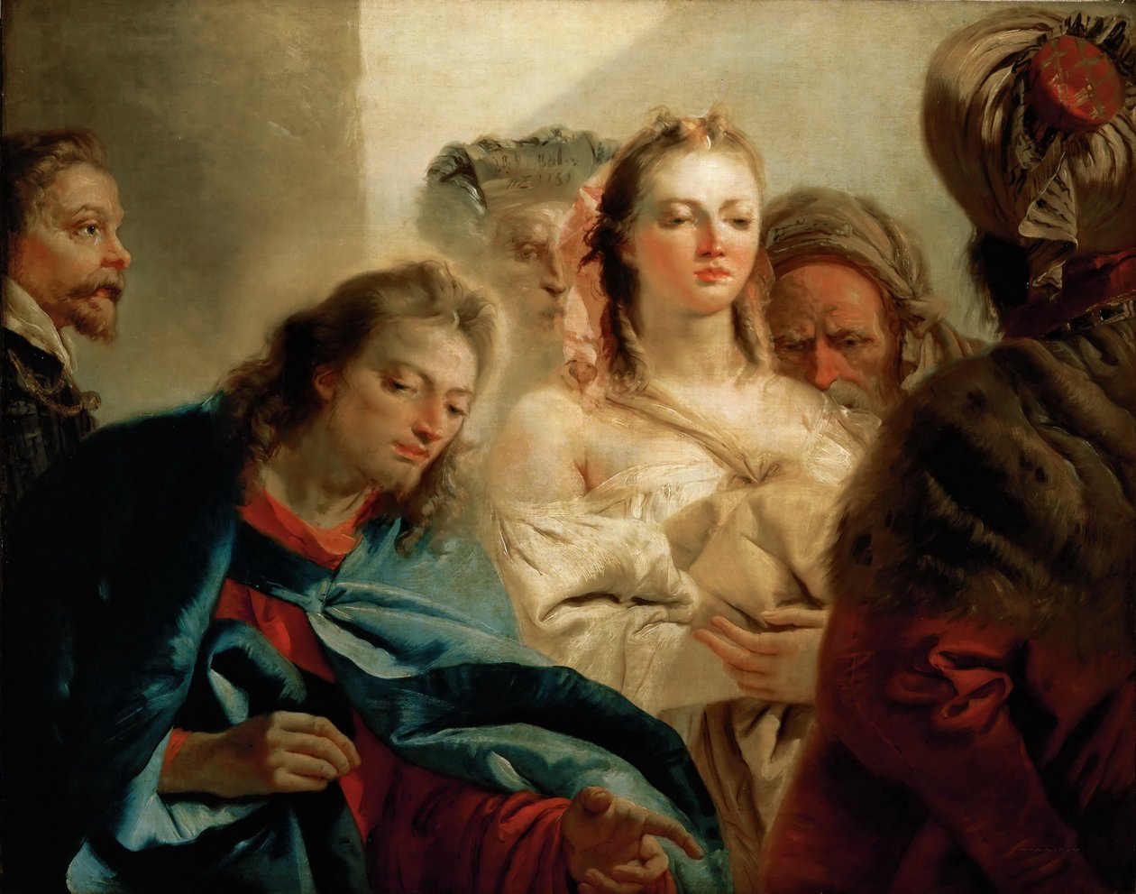 Cristo e a mulher apanhada em adultério de Giambattista Tiepolo