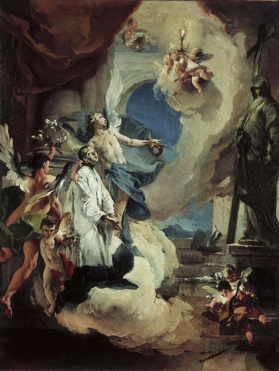 São Luís Gonzaga na Glória, c. 1725. de Giambattista Tiepolo