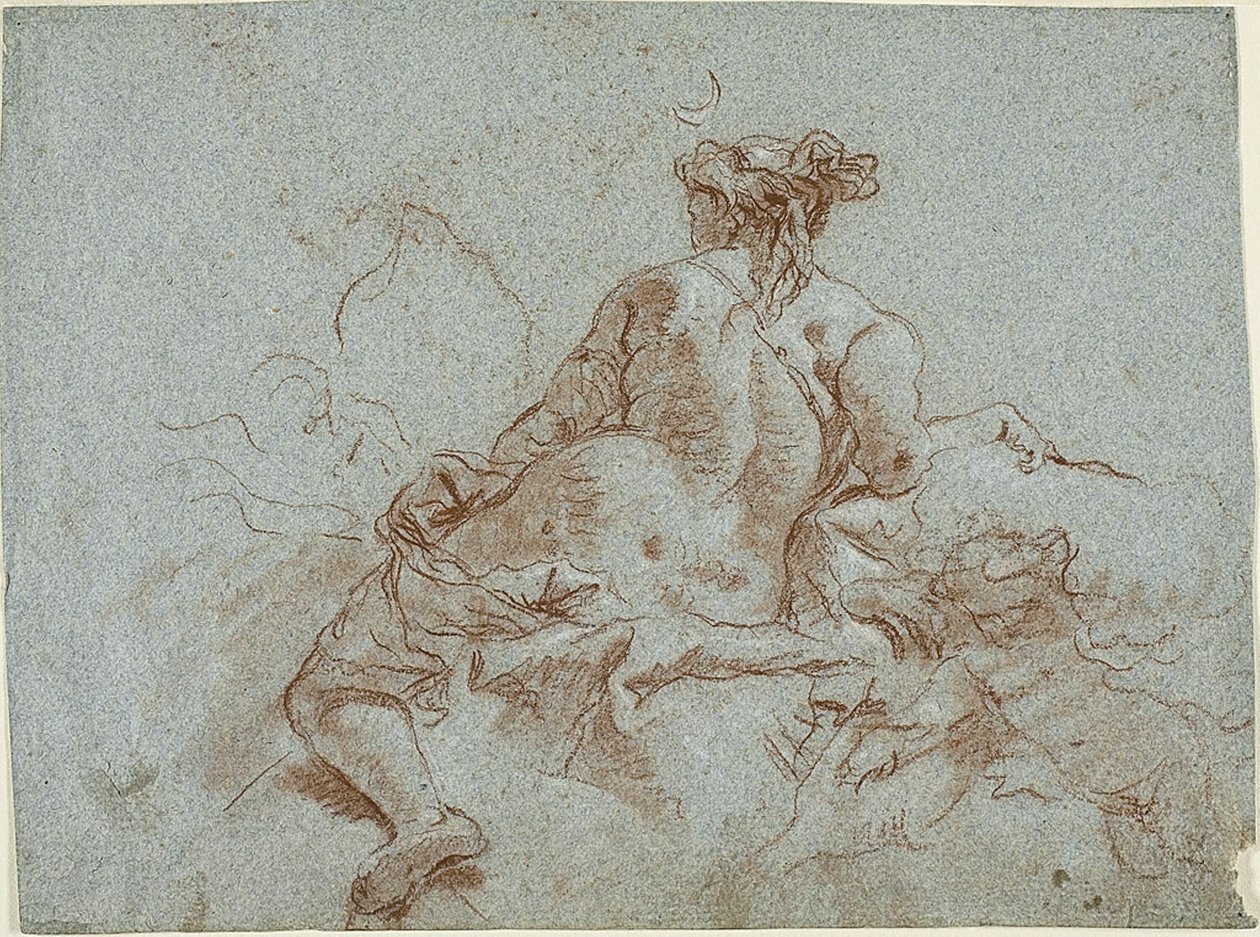 Estudo para detalhes: A Deusa Diana de Giambattista Tiepolo