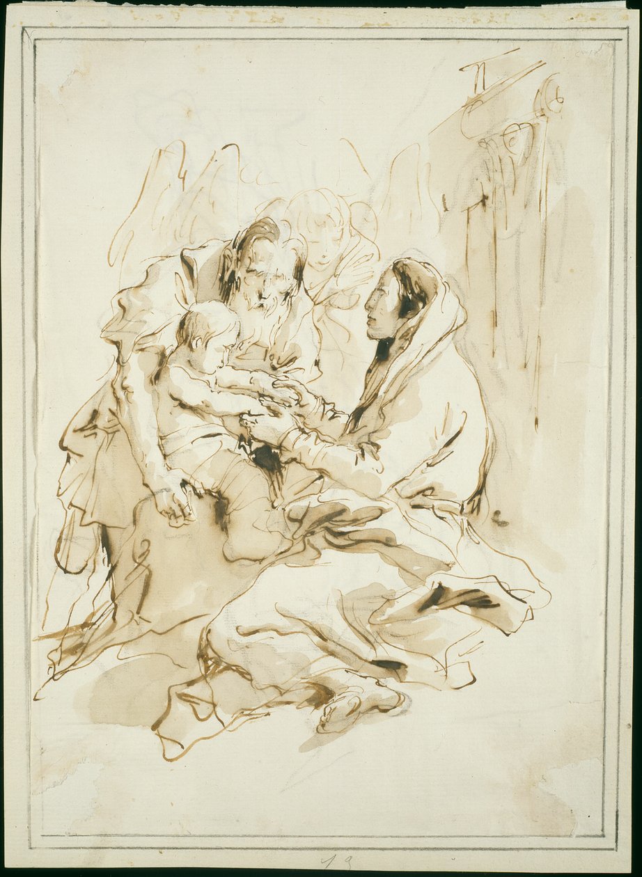 A Sagrada Família, São José com um Livro de Giambattista Tiepolo