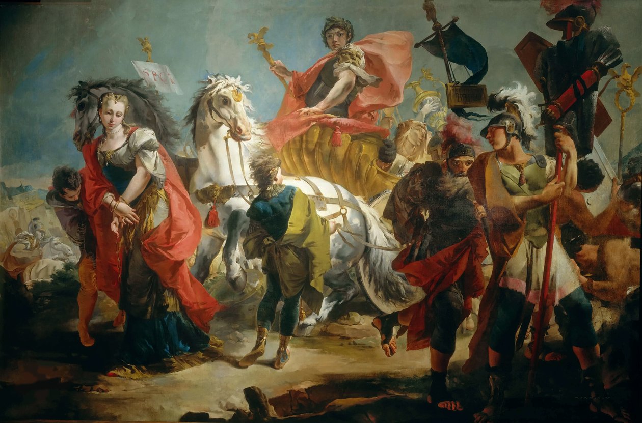 O triunfo de Aureliano. de Giambattista Tiepolo