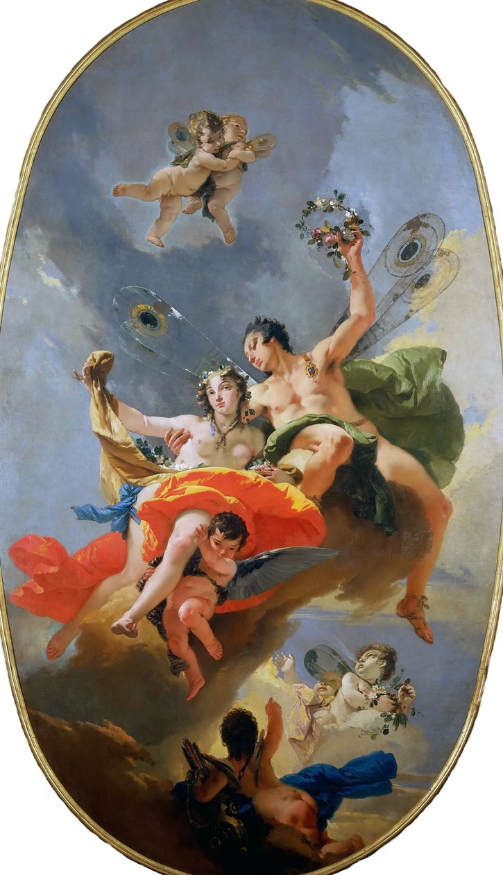 O triunfo de Zephyr e Flora, ca 1735. de Giambattista Tiepolo