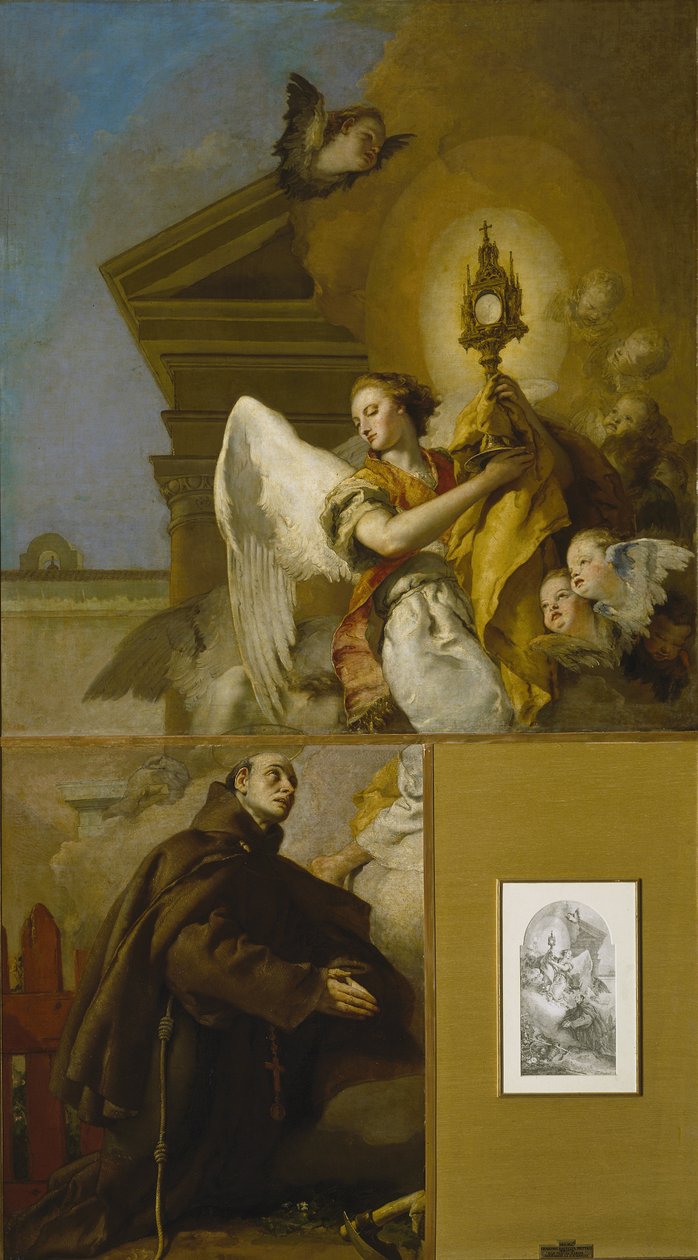 A visão de Saint Paschal Baylon, 1767-1769 de Giambattista Tiepolo