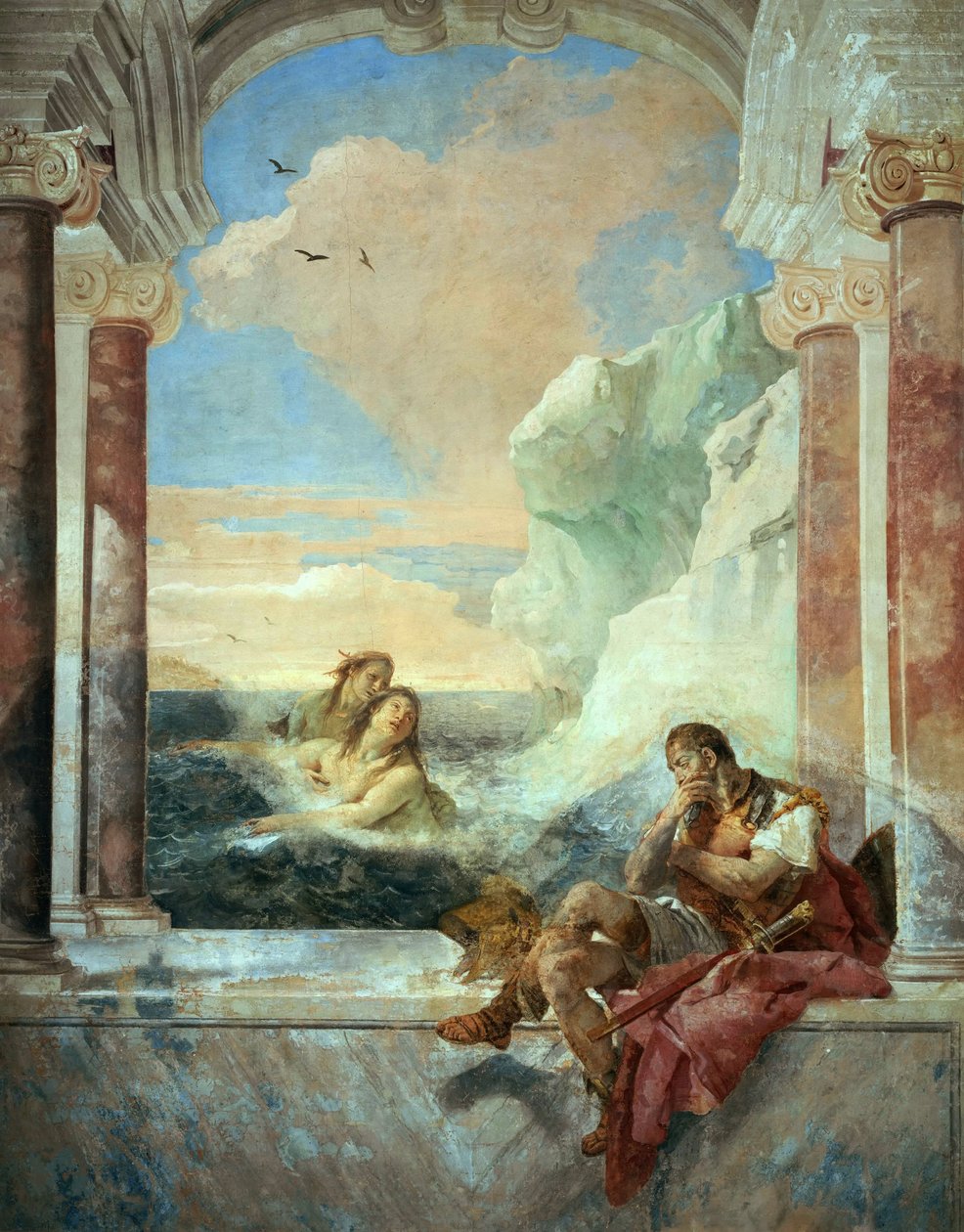 Tétis consolando Aquiles, 1757. de Giambattista Tiepolo