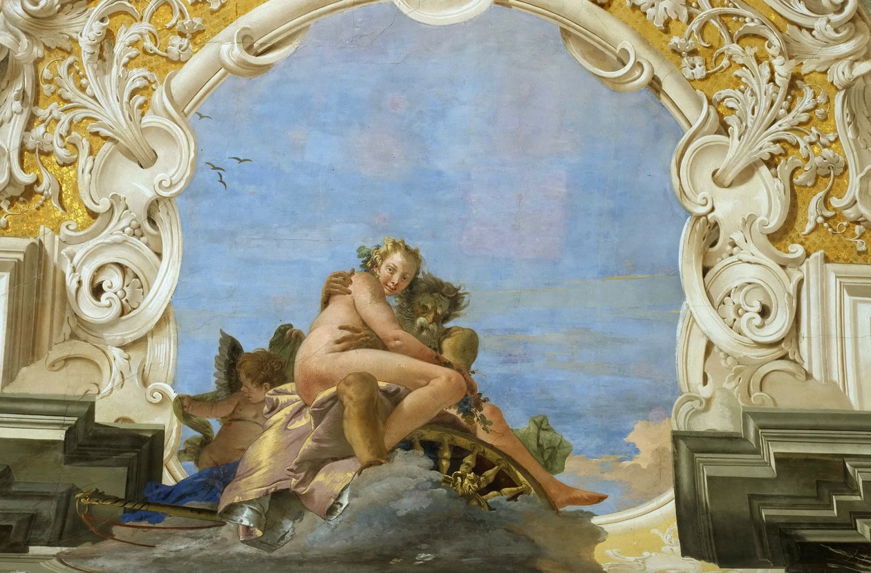 Tempo rapta Beleza Plutão raptando Perséfone, ca 1746. de Giambattista Tiepolo