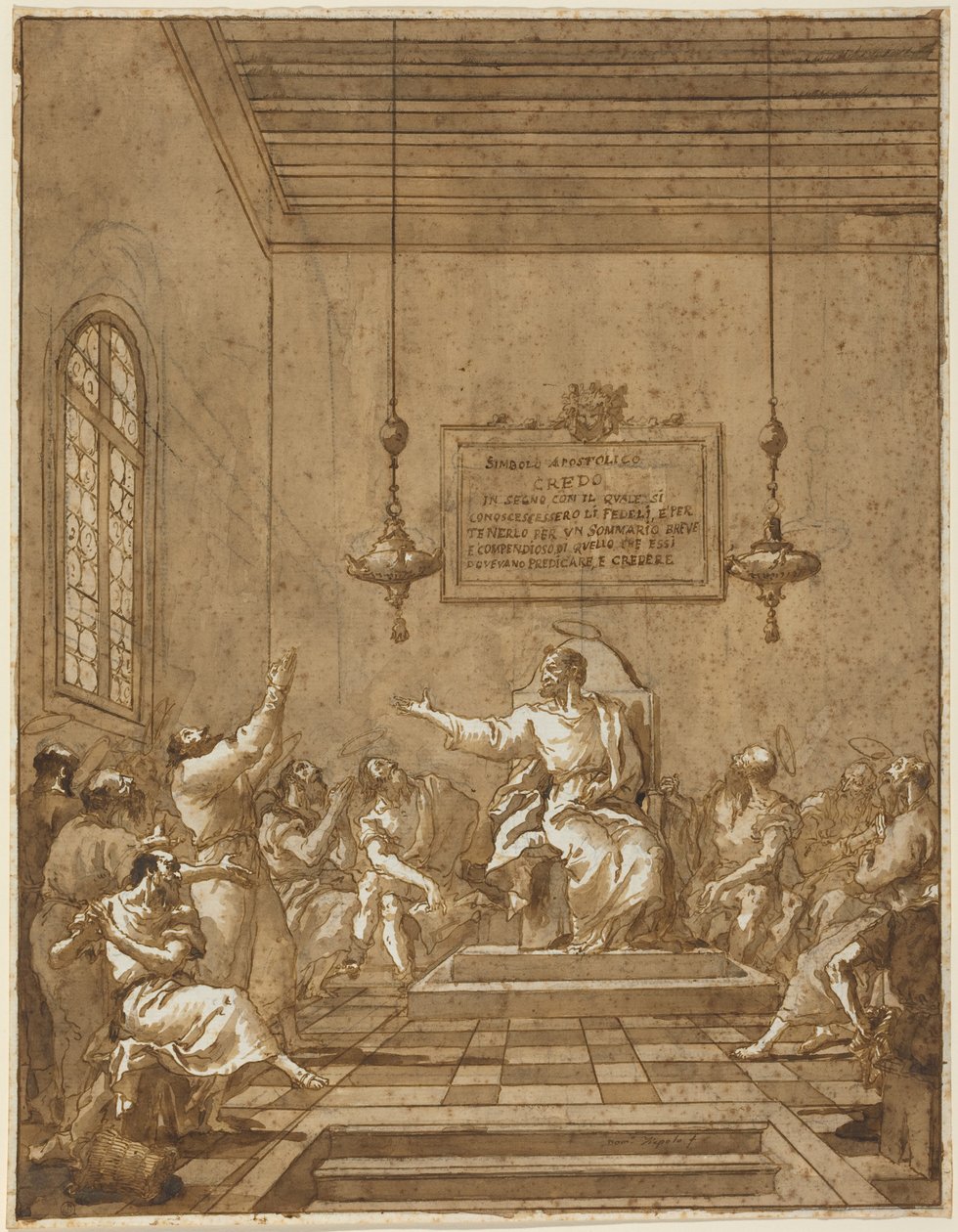 O Credo dos Apóstolos de Giambattista & Tiepolo Giandomenico (1727-1804) Tiepolo