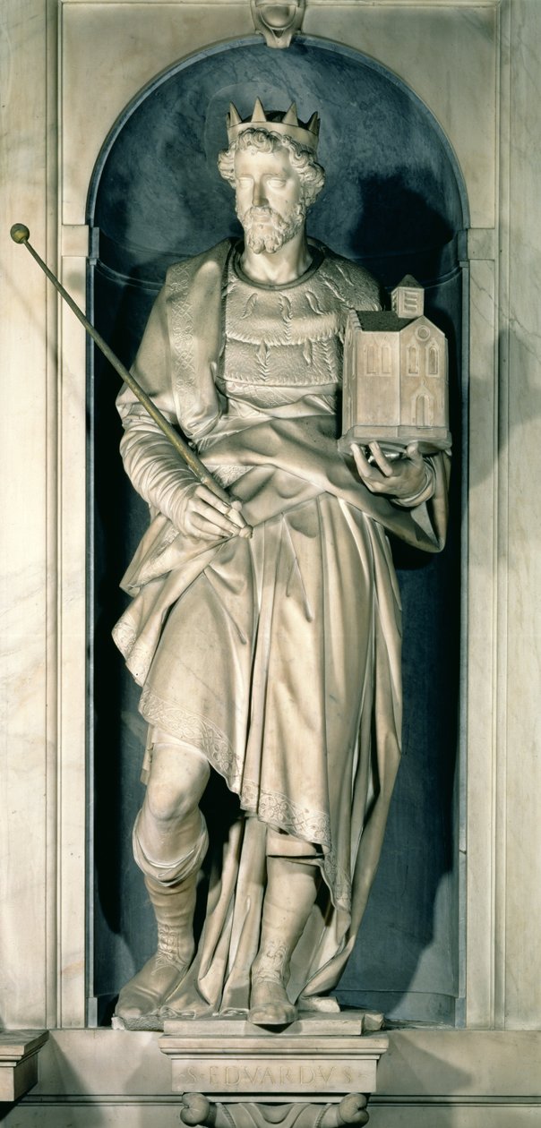 Edward the Confessor (c.1003-66) nicho da Capela Salviati (mármore) de Giambologna