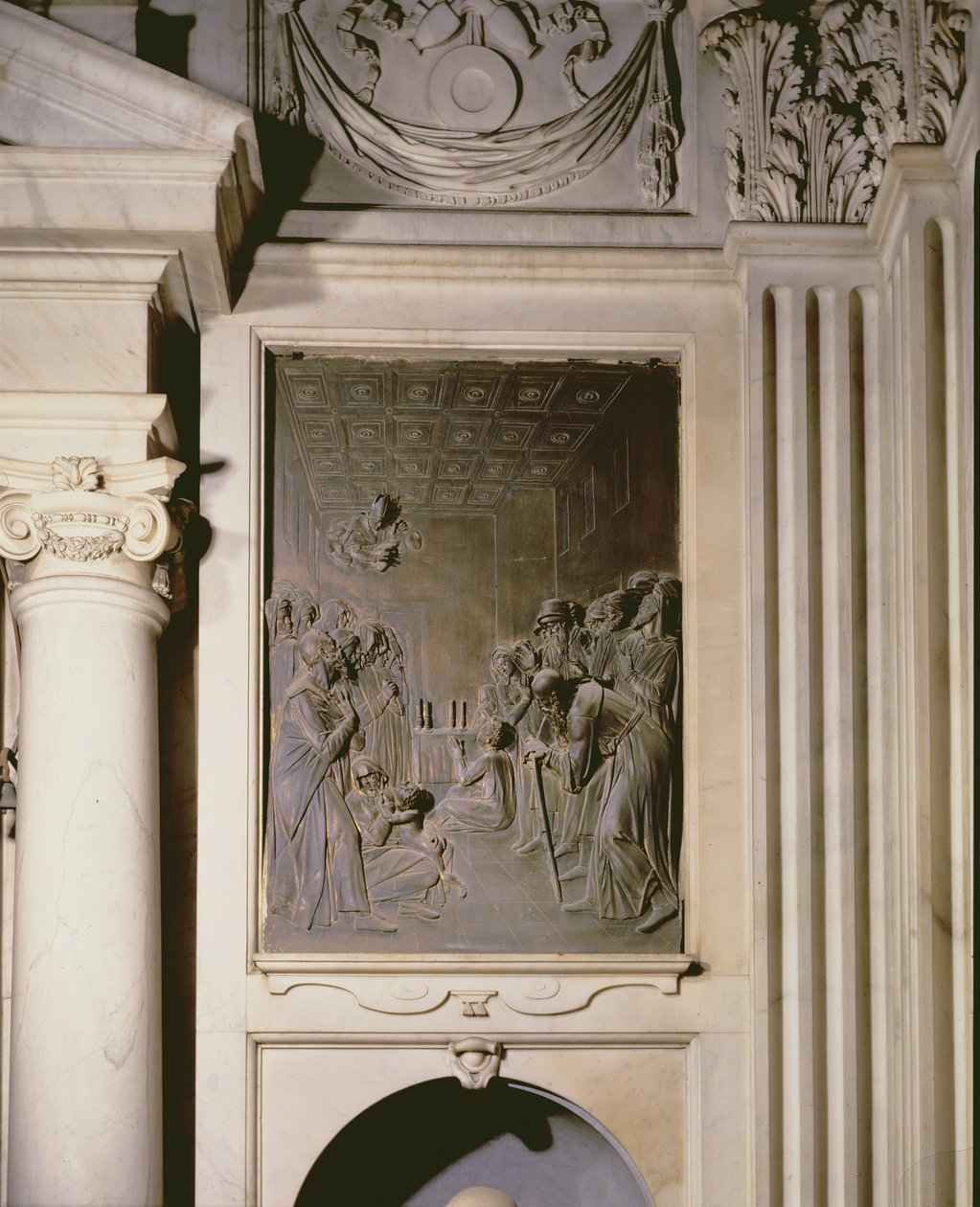 Santo Antônio Trazendo um Menino de Volta à Vida, alívio da Capela Salviati (bronze) de Giambologna