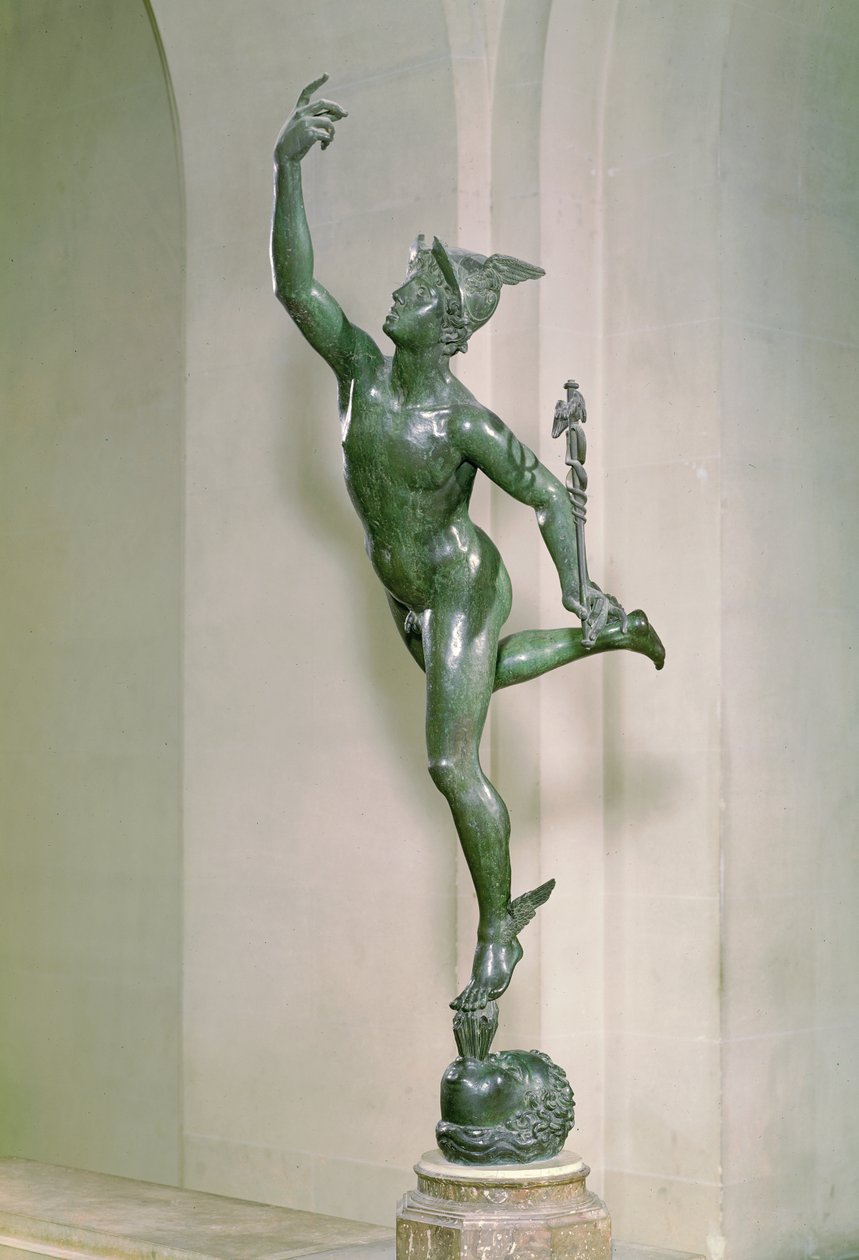 Estátua de Mercúrio, c.1564 (bronze) de Giambologna