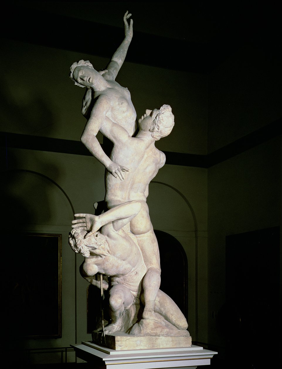 A Violação da Sabine, c.1583 (mármore) (veja também 31448) de Giambologna