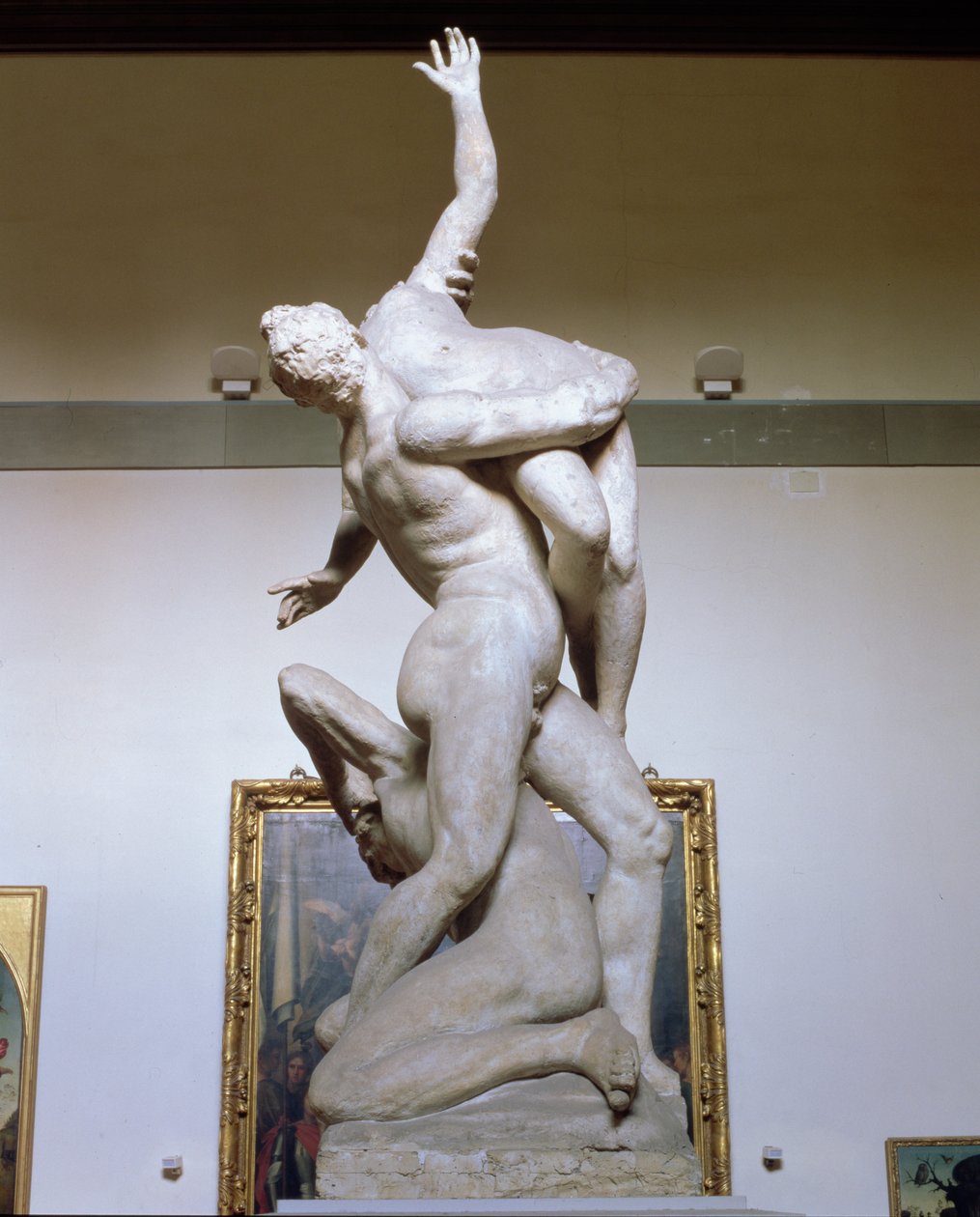 A Violação da Sabine, c.1583 (gesso) (veja também 80503) de Giambologna