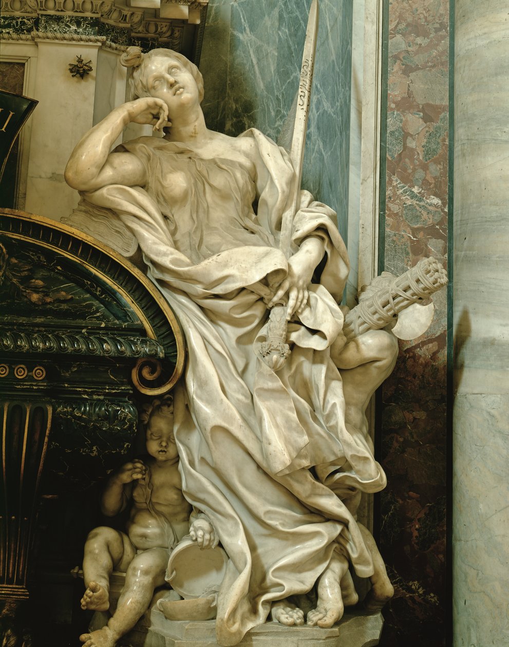 Caridade do monumento a Urbano VIII (1623-44) (mármore) de Gian Lorenzo Bernini