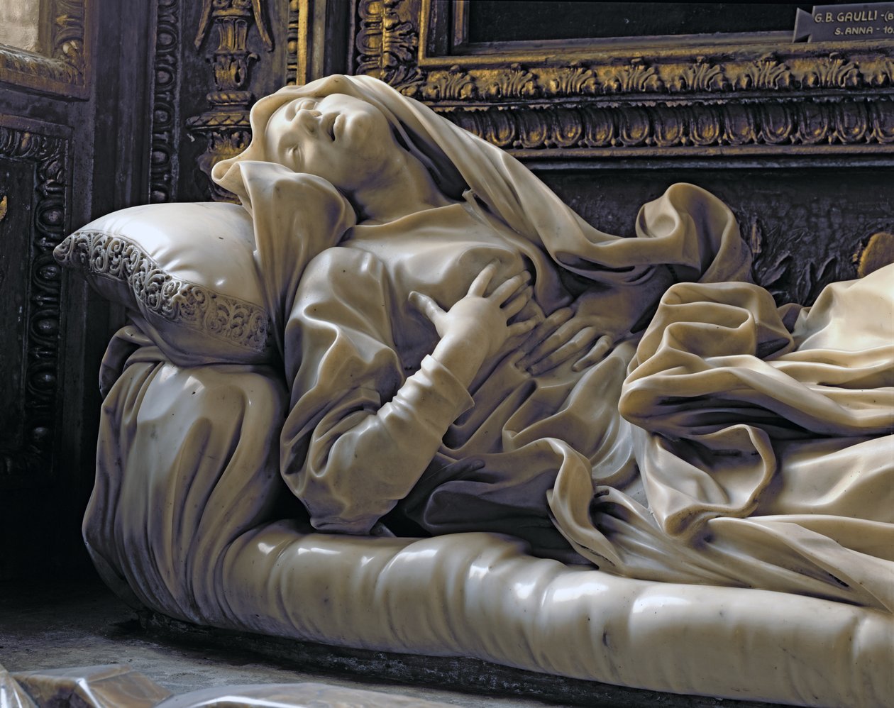 Morte do Beato Ludovica Albertoni, da Capela Altieri, 1674 (mármore) de Gian Lorenzo Bernini