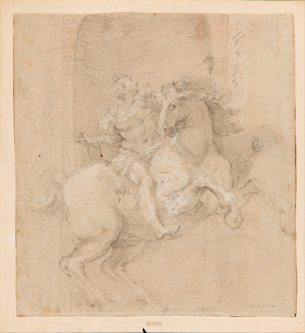 O imperador Constantino a cavalo. de Gian Lorenzo Bernini