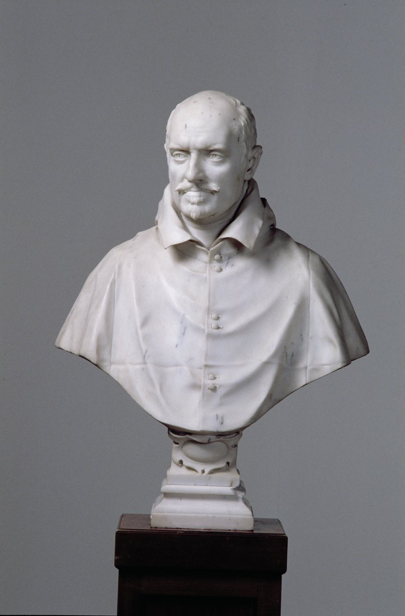 Damasco-retrato de Alessandro Peretti-Montalto, 1622-23 (mármore) (veja 149093) de Gian Lorenzo Bernini