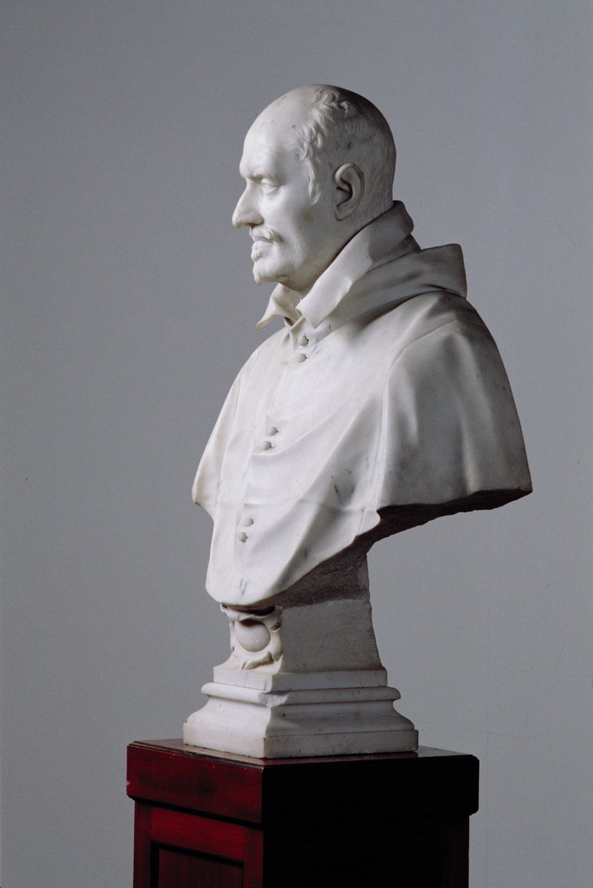 Retrato de Alessandro Damasceni-Peretti-Montalto, 1622-23 (mármore) (ver também 149092, 149094 e 149095) de Gian Lorenzo Bernini