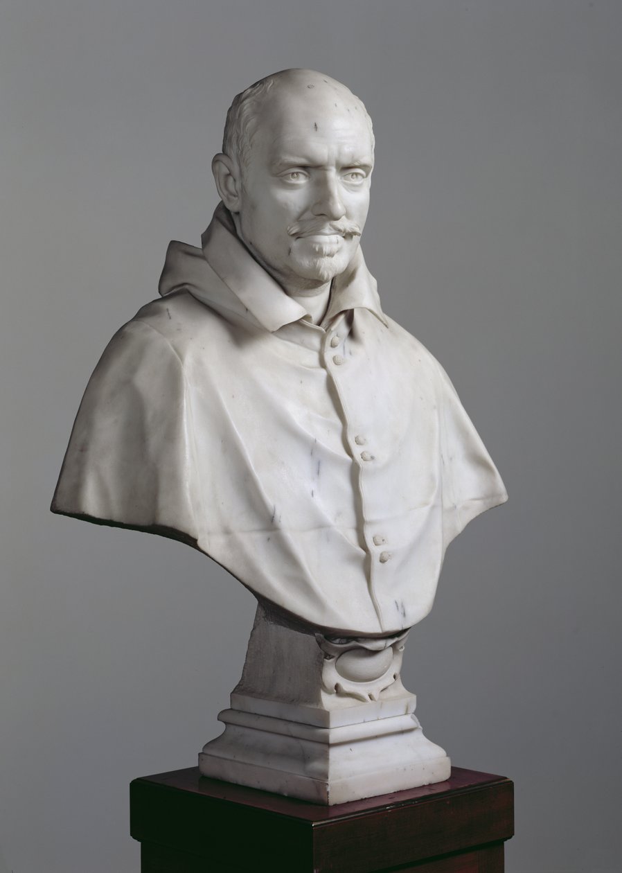 Retrato de Alessandro Damasceni-Peretti-Montalto, 1622-23 (mármore) (ver também 149092, 149093 e 149094) de Gian Lorenzo Bernini