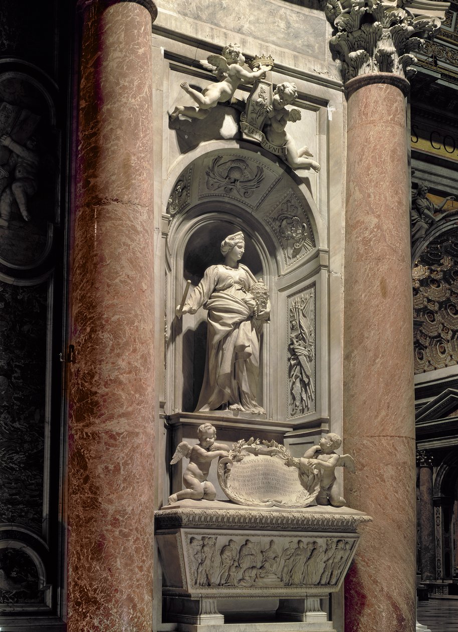 Sepulcro de Matilde, a Grande Condessa (1046-1115), 1633 (mármore) de Gian Lorenzo Bernini