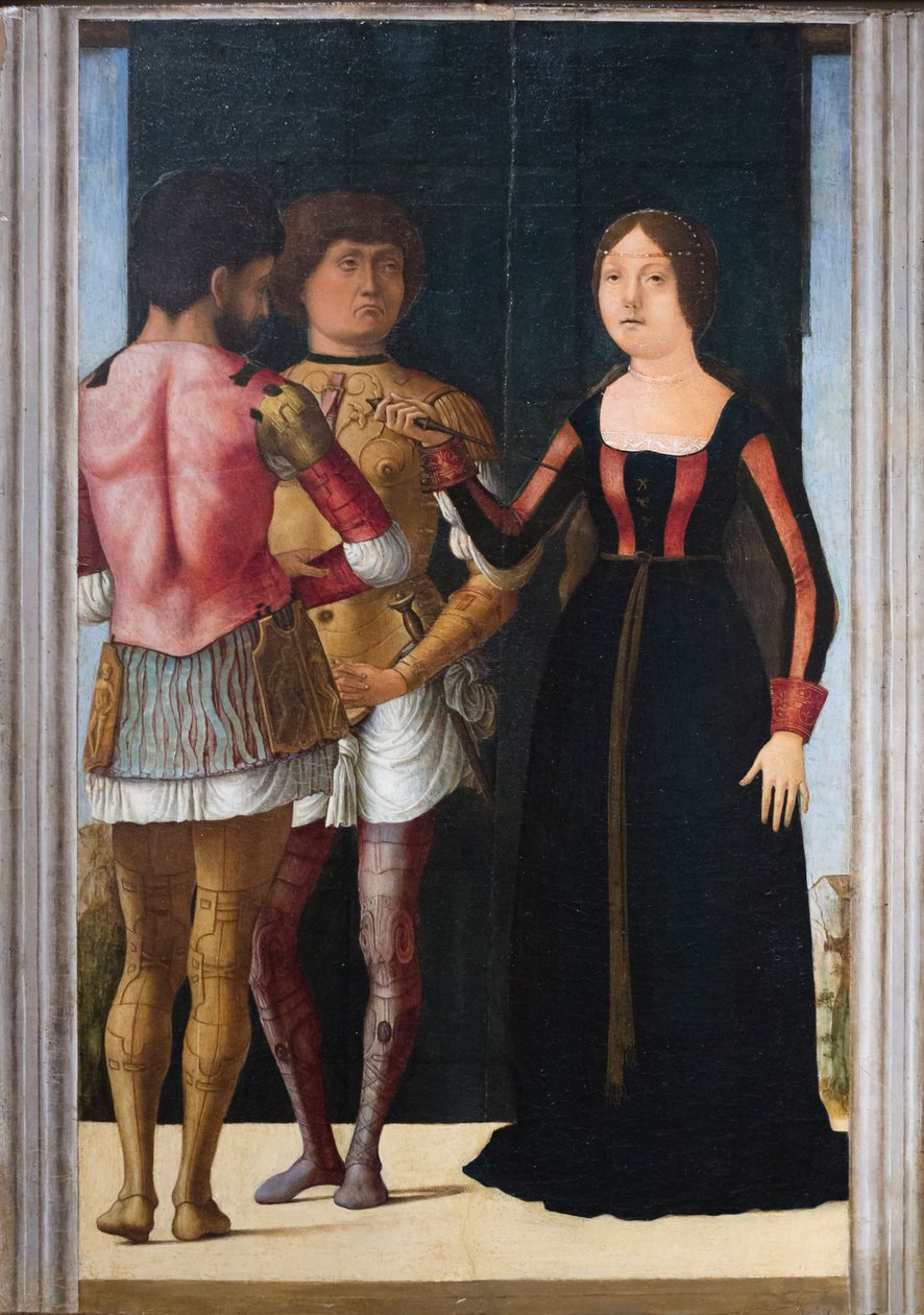 Brutus, Lucretia e Collatinus, c.1490 (óleo e têmpera sobre painel) de Gian Francesco de