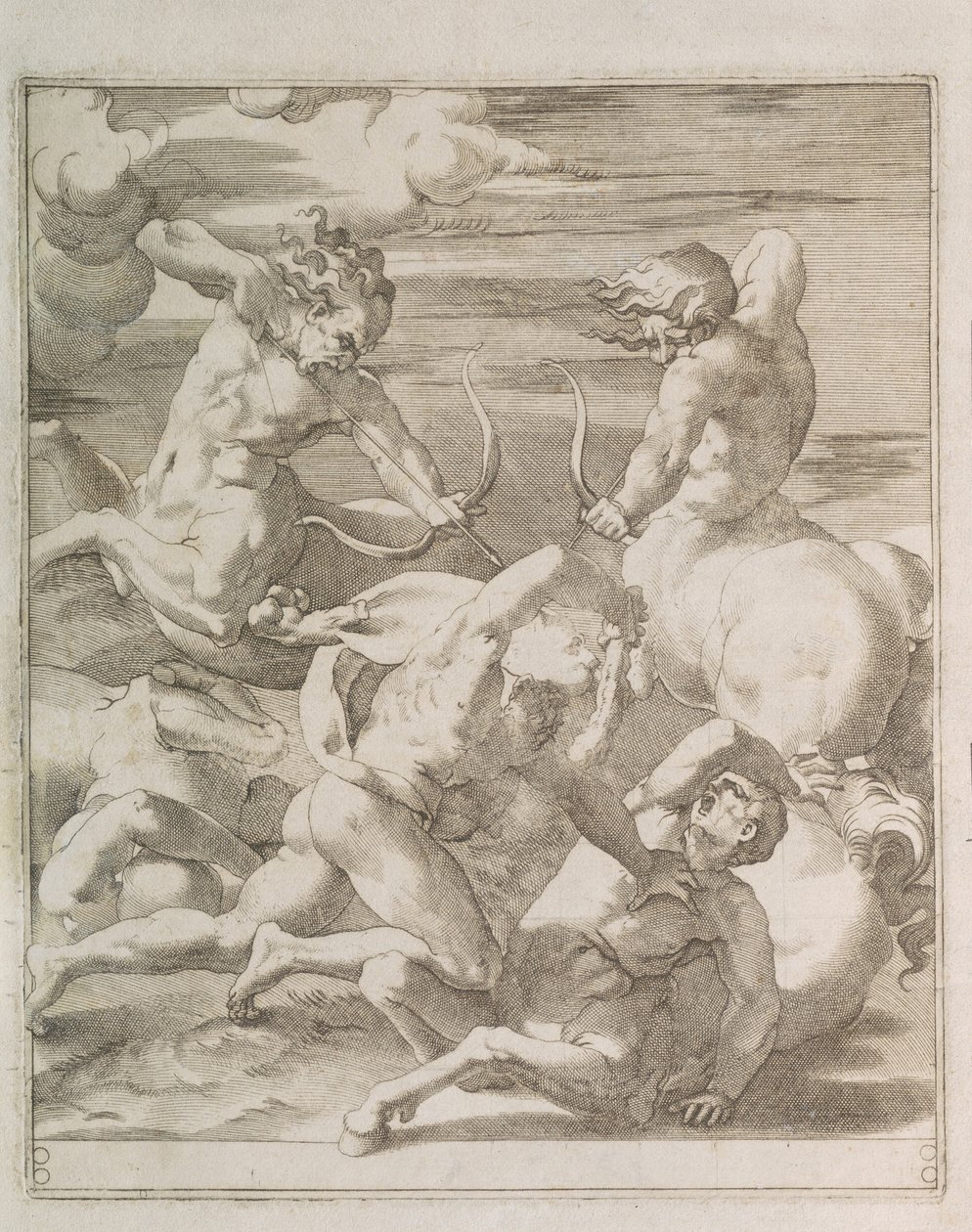 Batalha entre Hércules e Centauros, 1527 de Gian Jacopo Caraglio