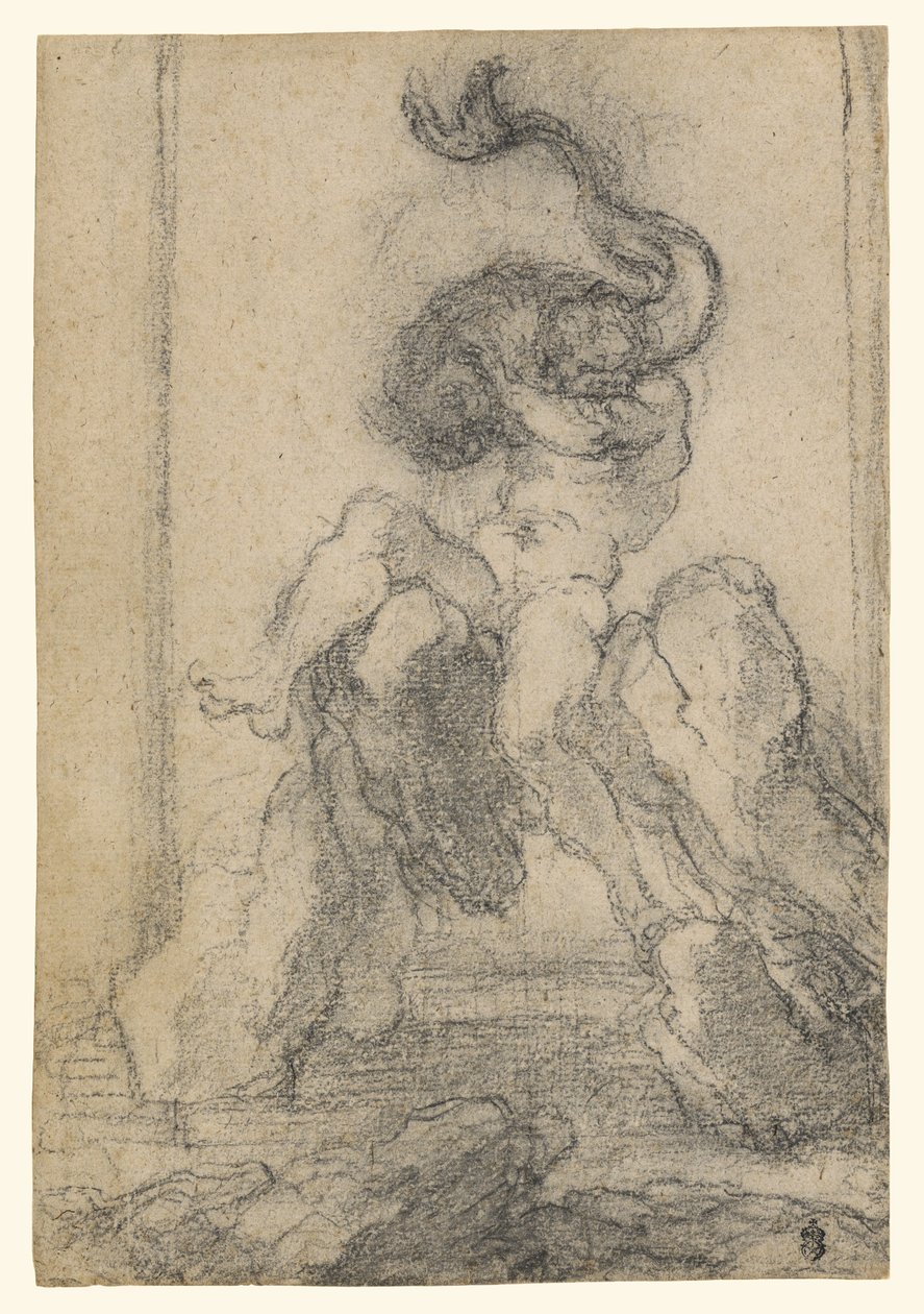 Um Deus Marinho com um Golfinho de Gian Lorenzo Bernini