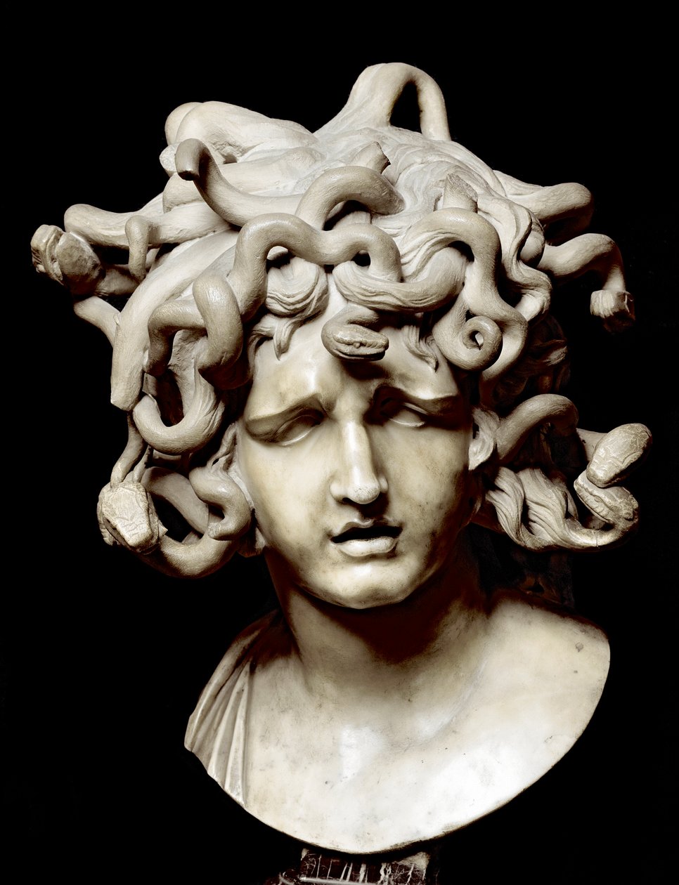 Escultura em mármore da cabeça de Meduse, de Gian Lorenzo Bernini de Gian Lorenzo Bernini