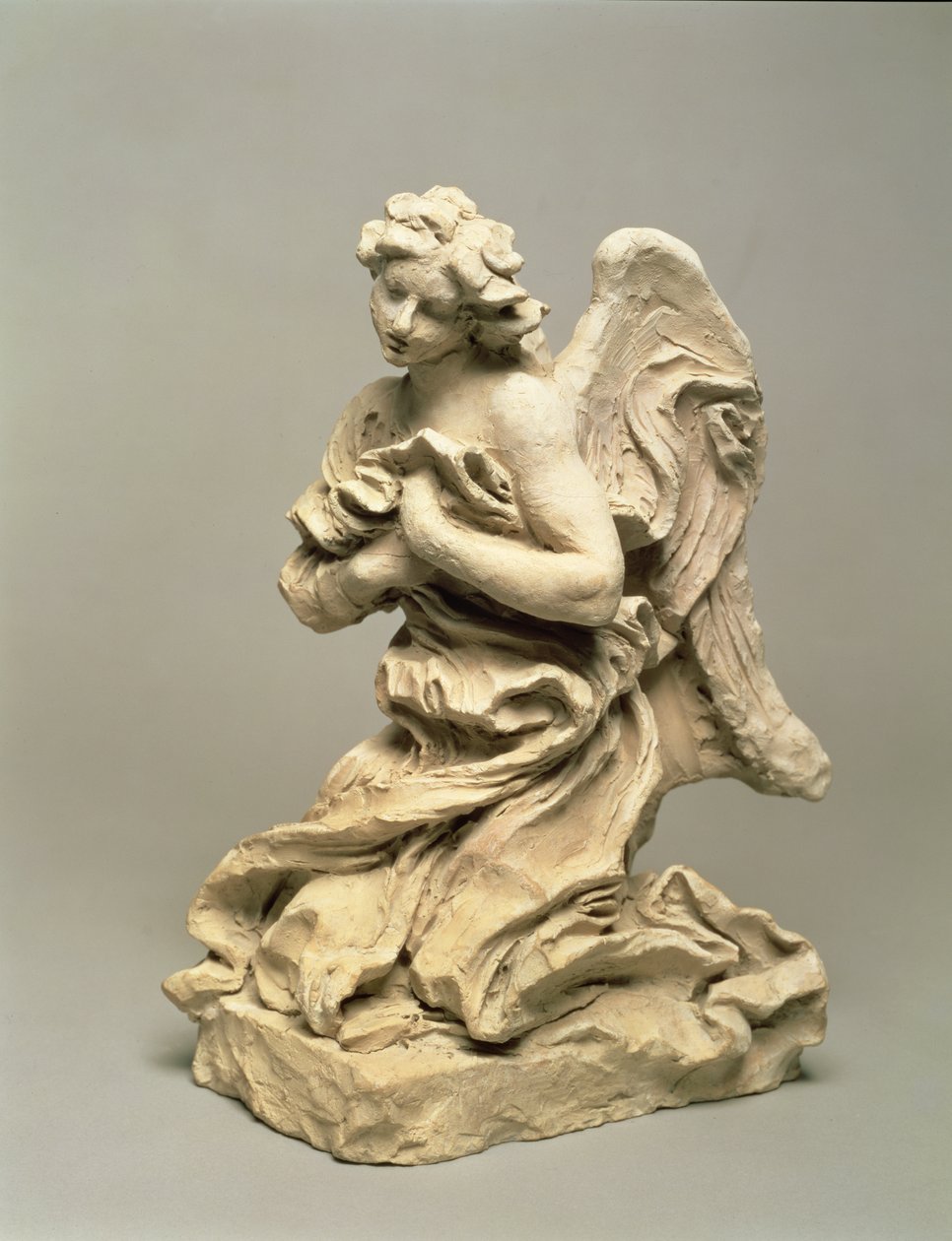 Anjo de joelhos, c.1674-75 (argila de baixo fogo) de Gian Lorenzo Bernini
