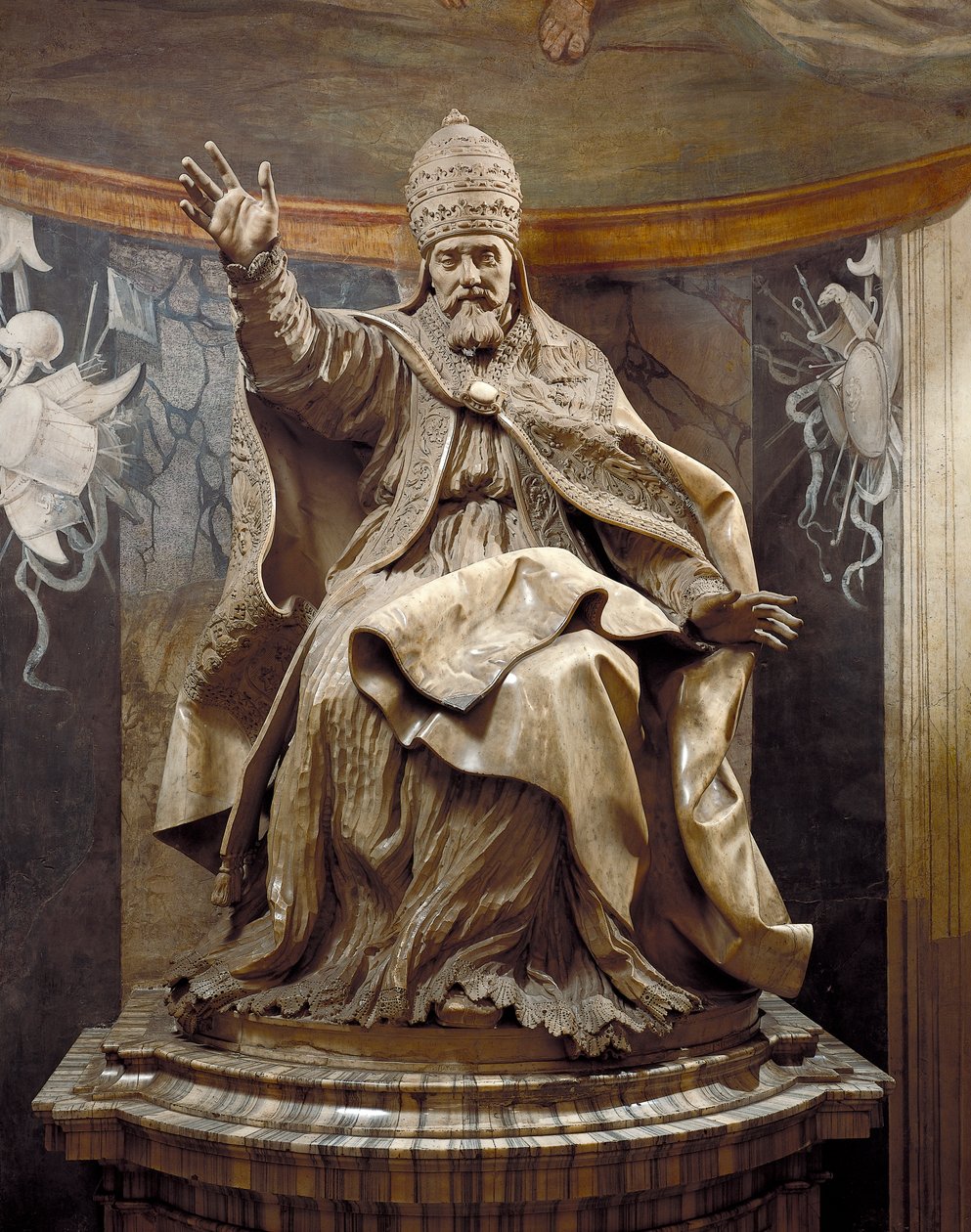 Papa Urbano VIII, de Gian Lorenzo Bernini (1598-1680) e assistentes, mármore de Gian Lorenzo Bernini