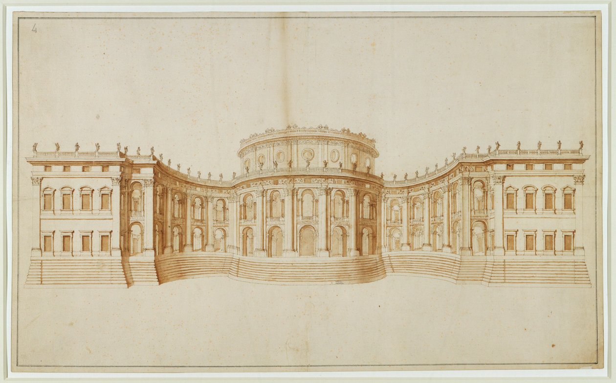 Projeto para o Louvre ... de Gian Lorenzo Bernini