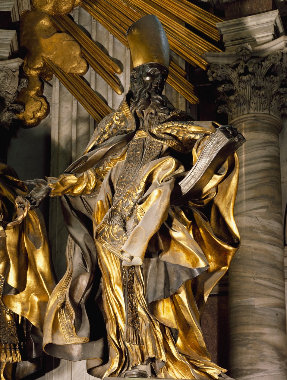 Santo Agostinho, detalhe da Cátedra de São Pedro de Gian Lorenzo Bernini