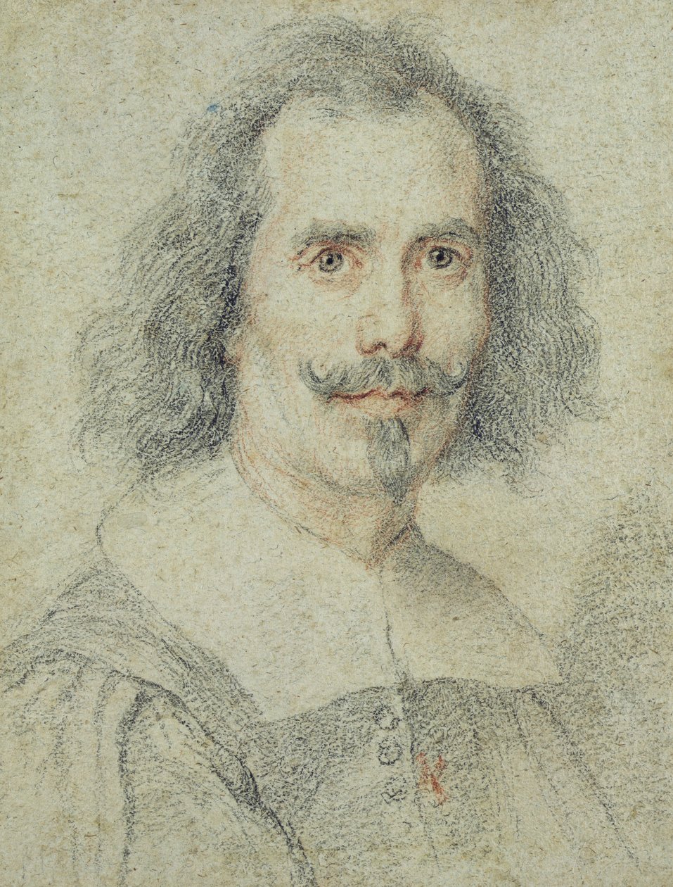 O chamado auto-retrato, do século XVII (giz colorido sobre papel) de Gian Lorenzo Bernini