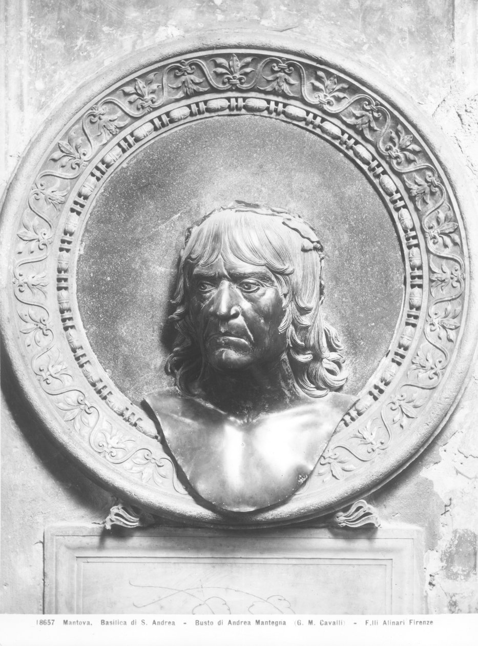 Busto de Andrea Mantegna (1431-1506) (bronze) (foto a p/b) de Gian Marco Cavalli