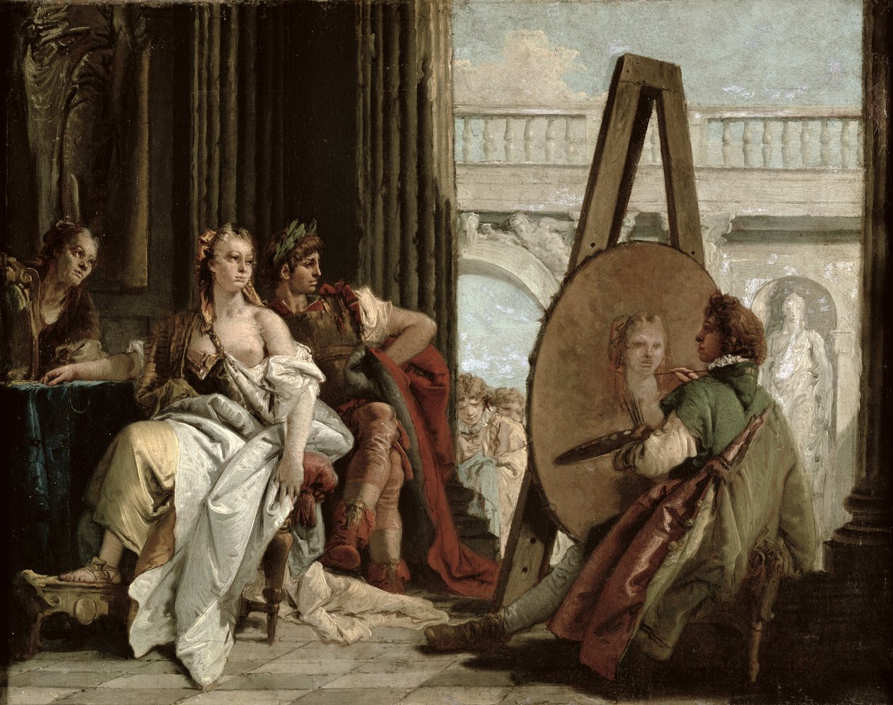 Alexandre e Campaspe na casa do pintor Apelles de Giovanni Domenico Tiepolo