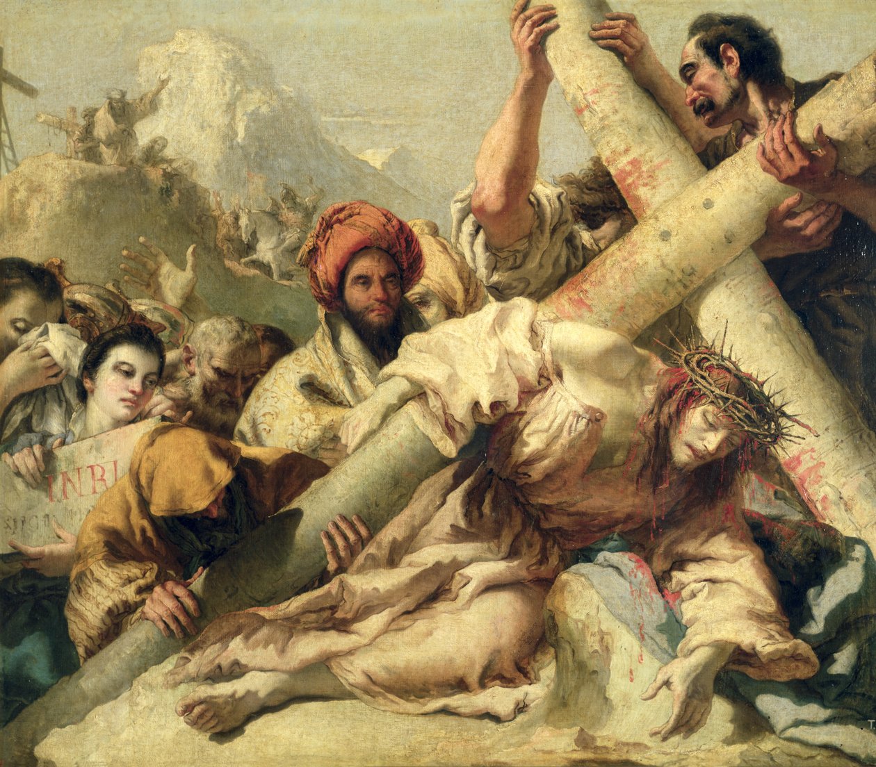 Queda de Cristo a caminho do Calvário, 1772 de Giovanni Domenico Tiepolo