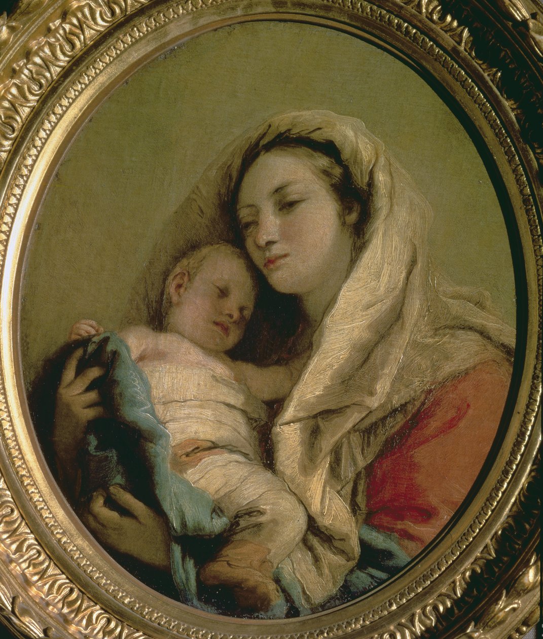 Madonna com a criança dormindo, de 1780 de Giovanni Domenico Tiepolo