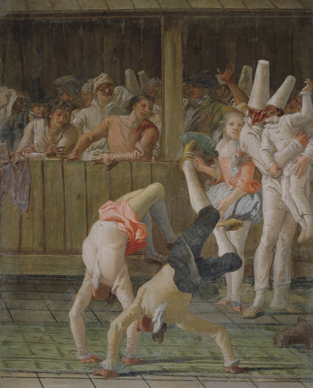 Pulcinella com Acrobatas, c.1793 de Giovanni Domenico Tiepolo