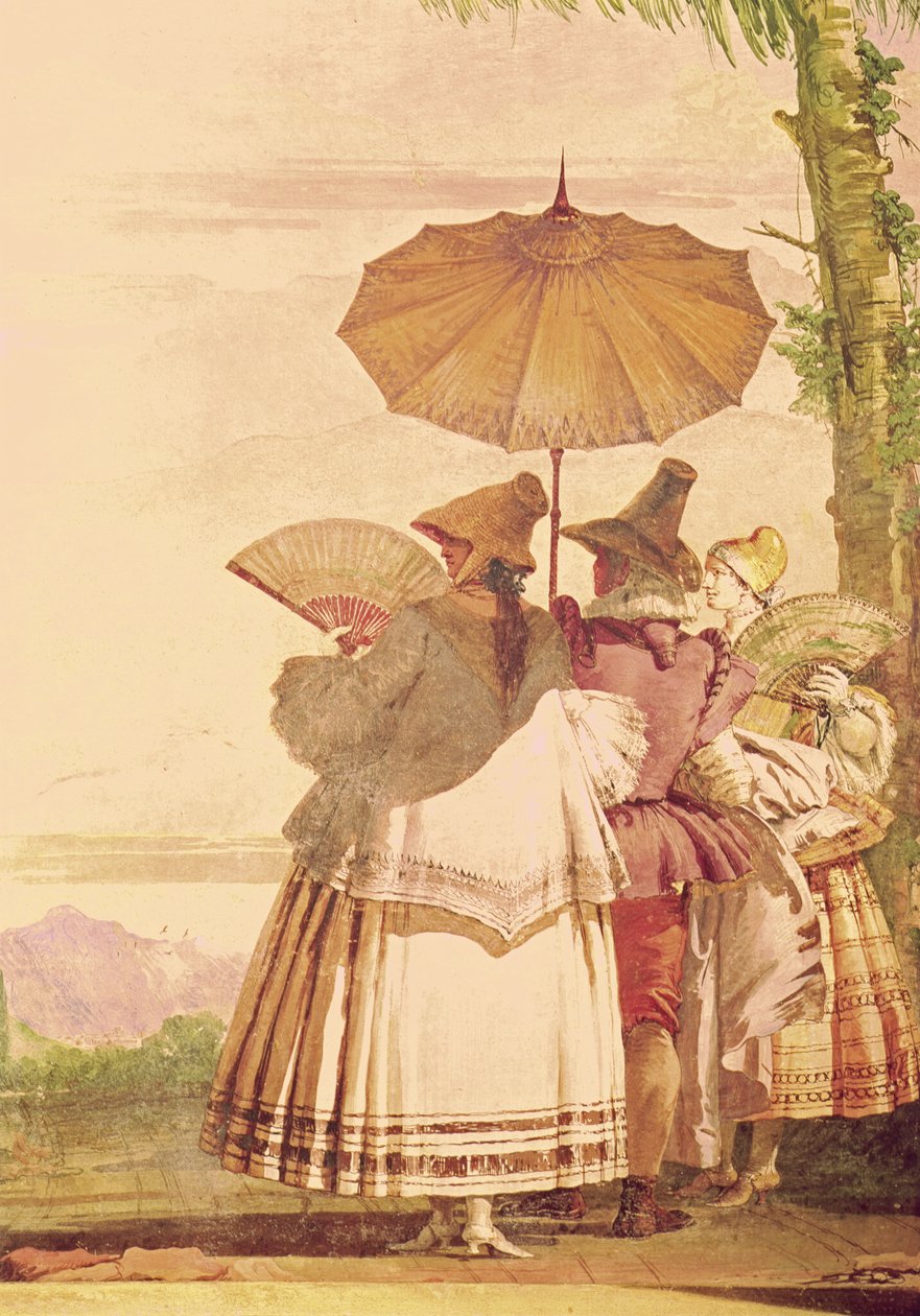 O Passeio de Verão, c.1757 de Giovanni Domenico Tiepolo