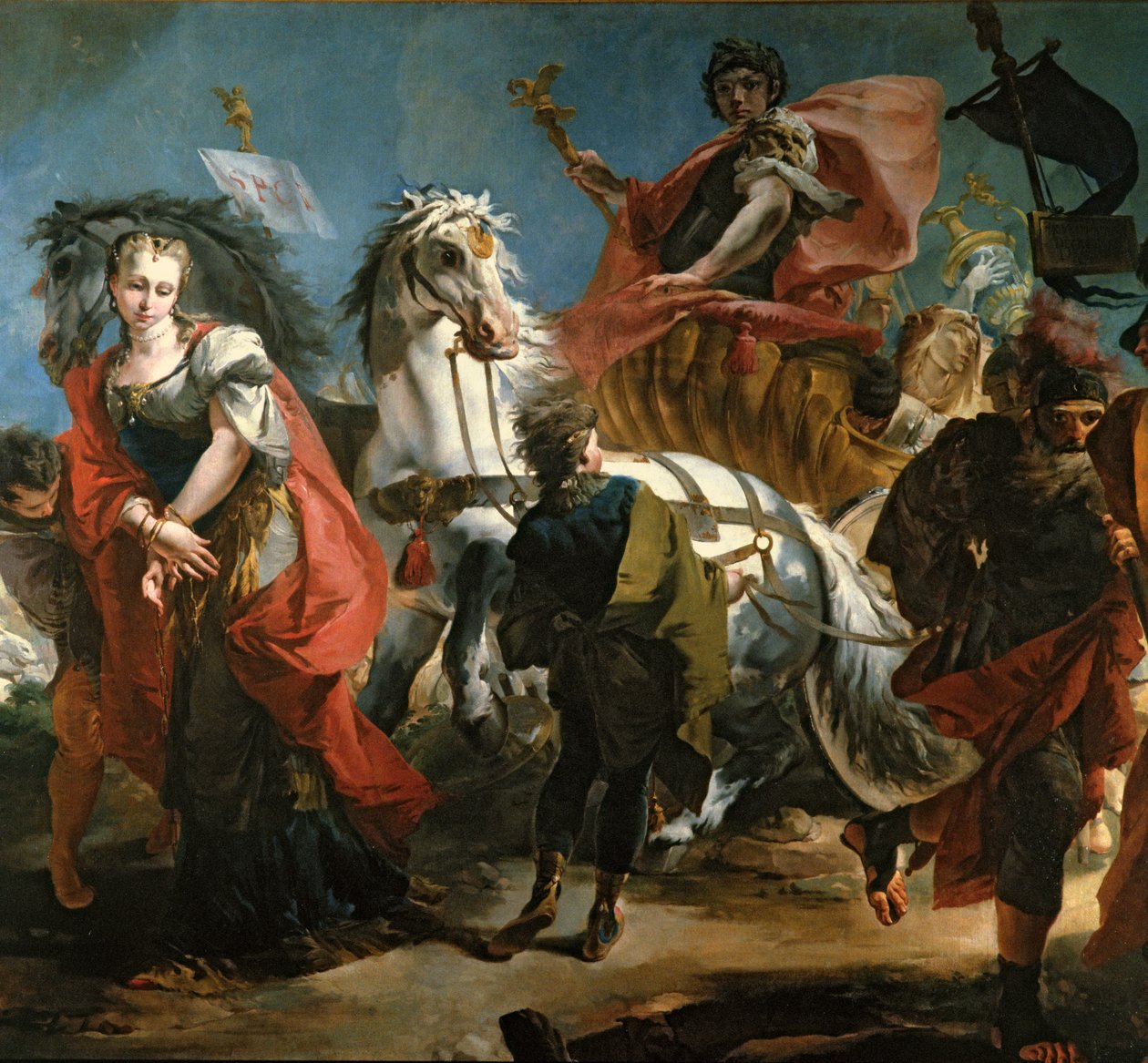 O triunfo de Marco Aurélio (121-180 dC) de Giovanni Domenico Tiepolo