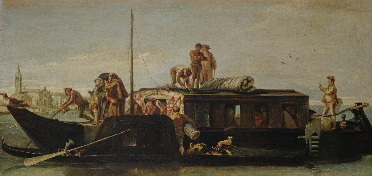 Barca de correio veneziano, 176070 de Giovanni Domenico Tiepolo