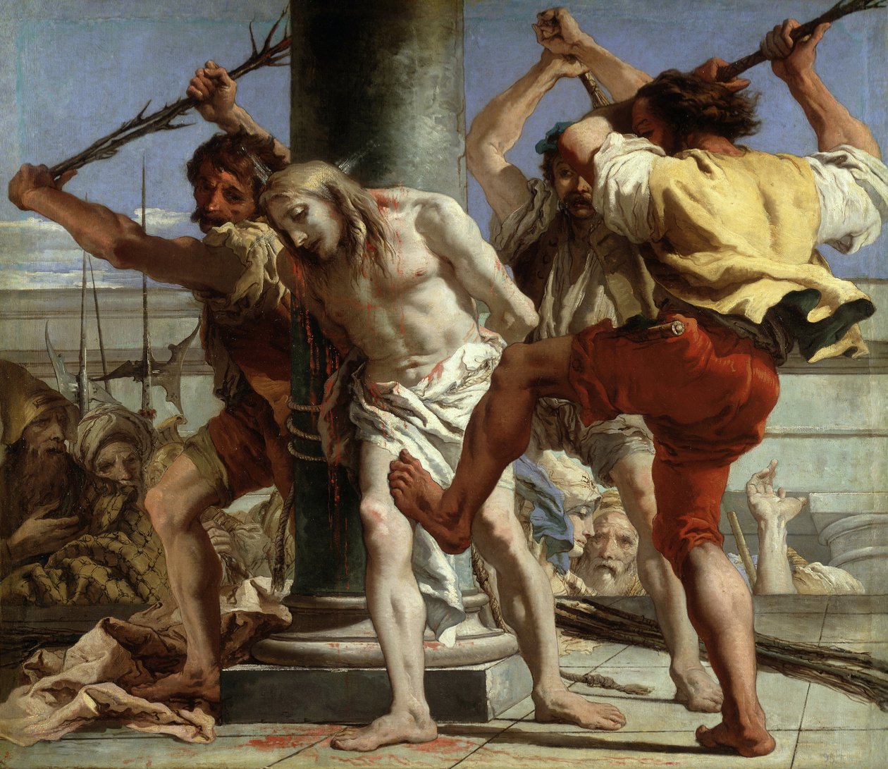 Le Christ a la Column - Cristo na Coluna - Tiepolo, Giandomenico (1727-1804) - 1772 - Óleo sobre tela - 124x144 cm - Museo del Prado, Madrid de Giandomenico Tiepolo