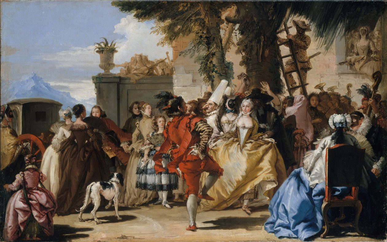 Uma dança no país, c.1755 de Giovanni Domenico Tiepolo