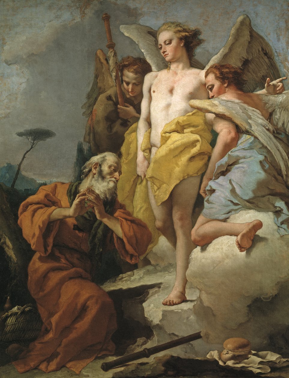 Abraão e os três anjos, ca 1770 de Giovanni Domenico Tiepolo