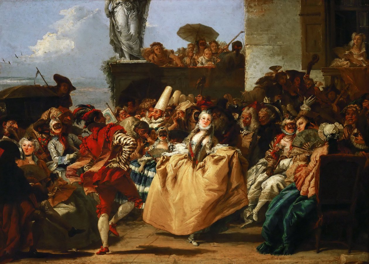 Cena de Carnaval O Minueto de Giovanni Domenico Tiepolo