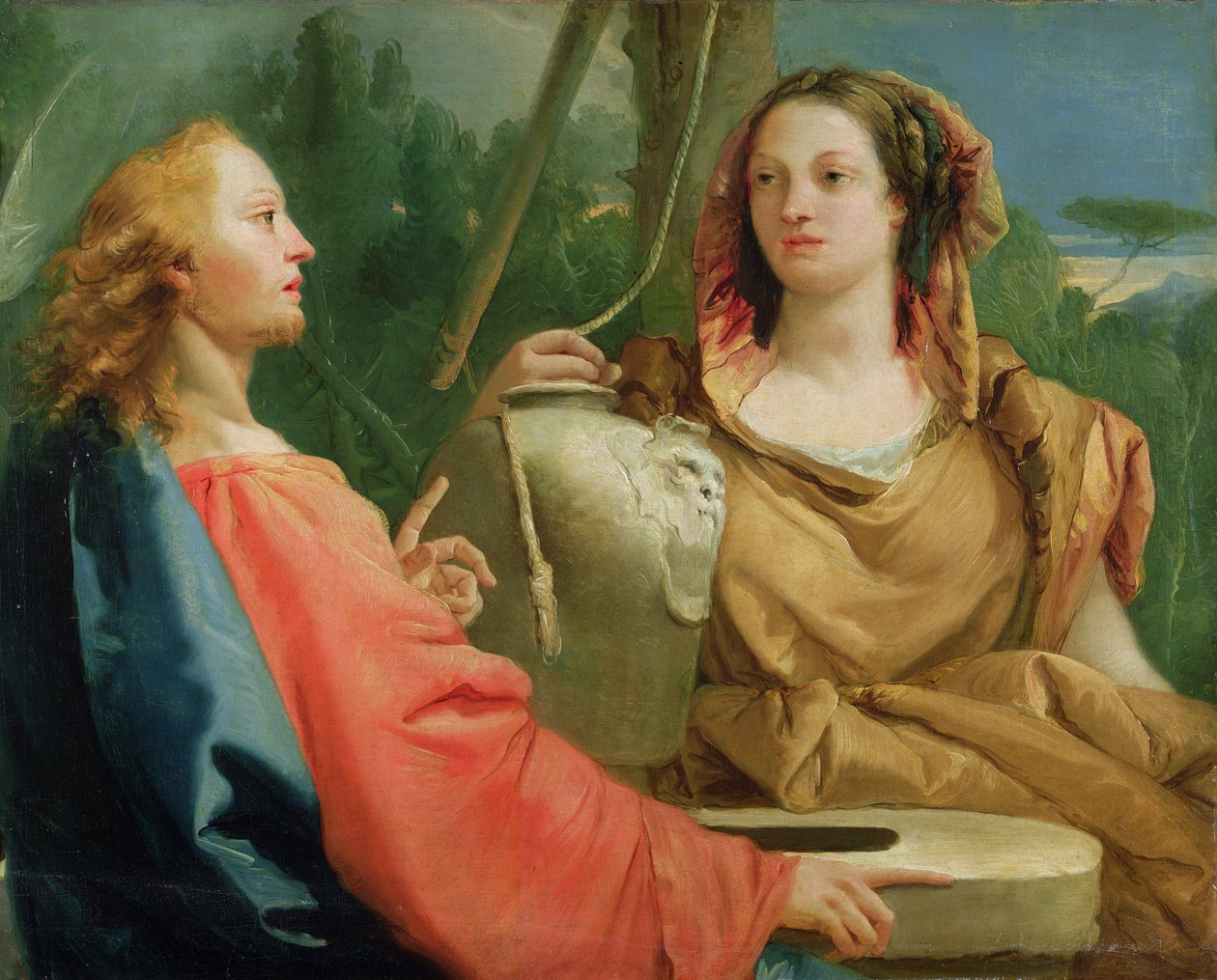 Cristo e a mulher samaritana de Giovanni Domenico Tiepolo