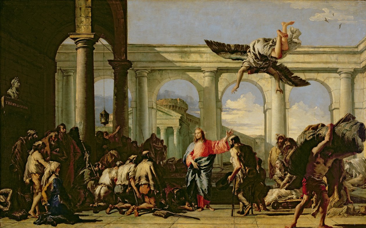 Jesus curando o paralítico no tanque de Bethesda, c.1759 de Giovanni Domenico Tiepolo