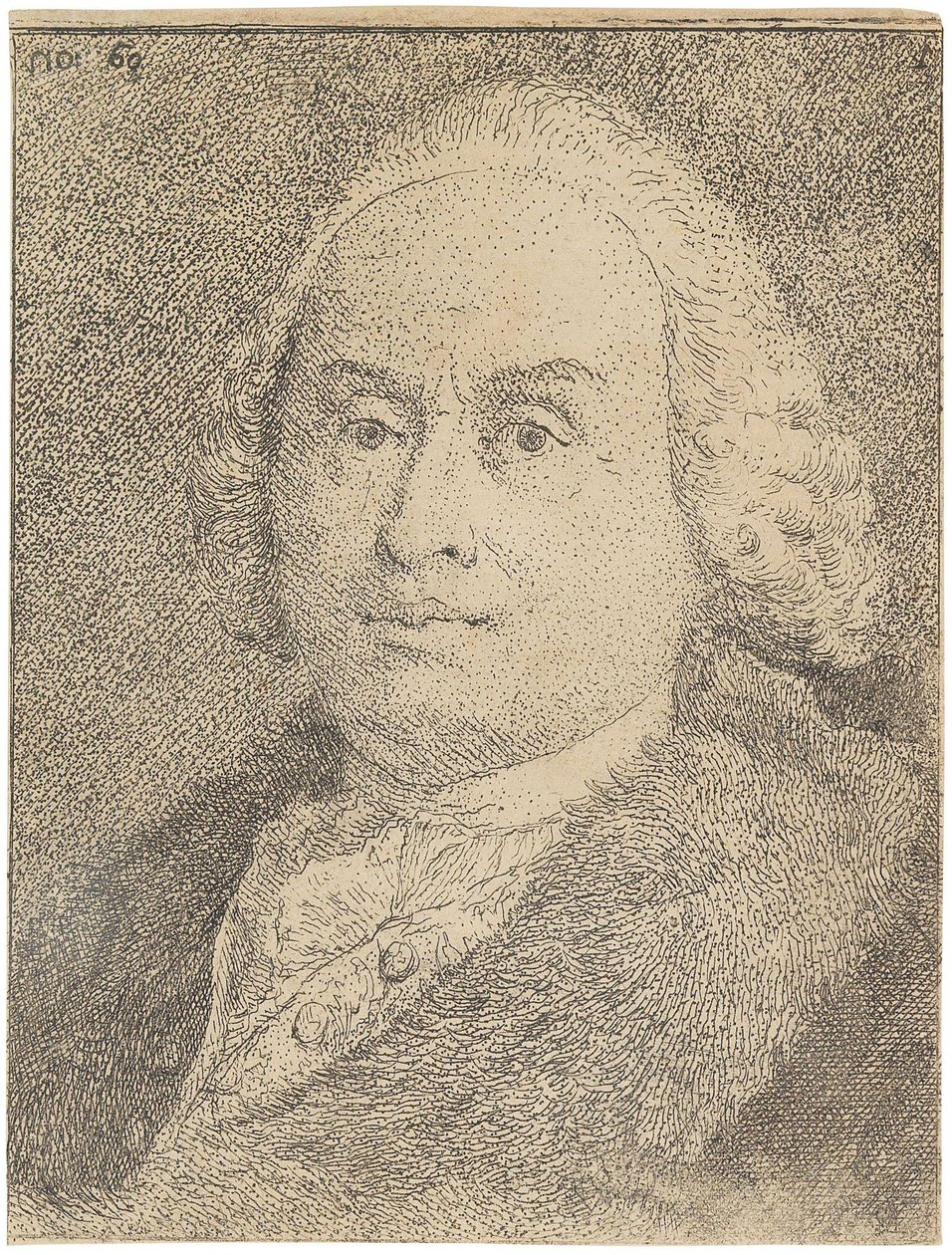 Retrato de Giovanni Battista Tiepolo 1696-1770, 1770. de Giandomenico Tiepolo
